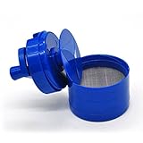 Plastic Herb Tobacco Grinder Crusher Spice Grinder Grinding Powder Container Special Teeth Handle (Blue)