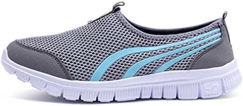 Shoes Woman Fashion Breathable Mesh Summer Shoes Casual Shoes Tenis Sneakers Gray 9.5