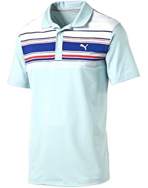 Golf Men's Key Stripe Polo Shirt - US L - Omphalodes
