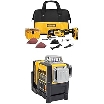 DEWALT DCS355D1 20V XR Lithium-Ion Oscillating Multi-Tool Kit and DW089LG 12V MAX 3 X 360 Line 