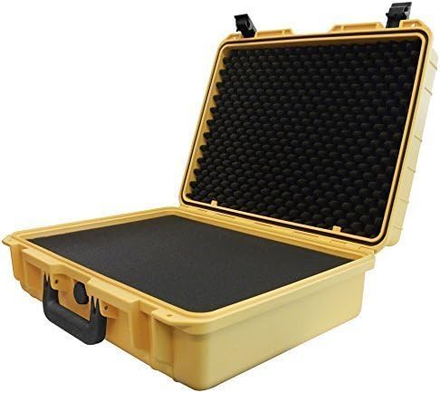 IBEX Cases - Yellow Watertight Hard Rugged Protective Case for Electronics, Equipment, Cameras, Tools, Drones, and More (IC-2100YL)