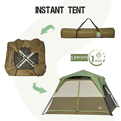Timber Ridge 6 Person Instant Cabin Tent, Waterproof Windproof Tents