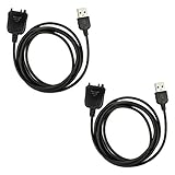 2 Pack Fenzer Black USB Data Sync Cable for Palm Tungsten E2 T5
