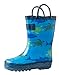 OAKI Toddler Rain Boots - Perfect Kids Rain Boots for Any Weather - Durable Rubber Baby Rain Boots Keep Little Feet Dry, Lightweight Waterproof with Easy-on Handle, Sharks & Turtles, 8T Toddler