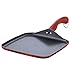 Paula Deen Signature Nonstick Griddle Pan/Flat Grill with Lid, 11 Inch, Red Speckle
