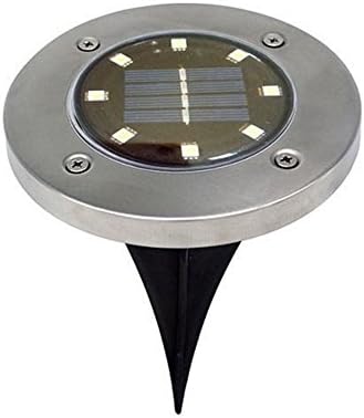 QIN 8LED Solar Powered Ground Light Lamp Outdoor Path Garden Buried Decking Lamp