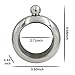 MAARYEE Bangle/Bracelet Stainless Steel Hip Flask and Funnel Silver