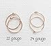 Tiny Hoop Earrings in 14k Rose Gold Fill. 10mm 24 Gauge Thin Comfortable Pink Gold Hypoallergenic Huggy Minimalist Unisex Threader Earrings for Sensitive Ears