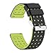 Lwsengme Silicone Quick Release - Choose Color & Width (18mm, 20mm,22mm) - Soft Rubber Watch Bands (Black/Fluorescent Yellow, 20mm)