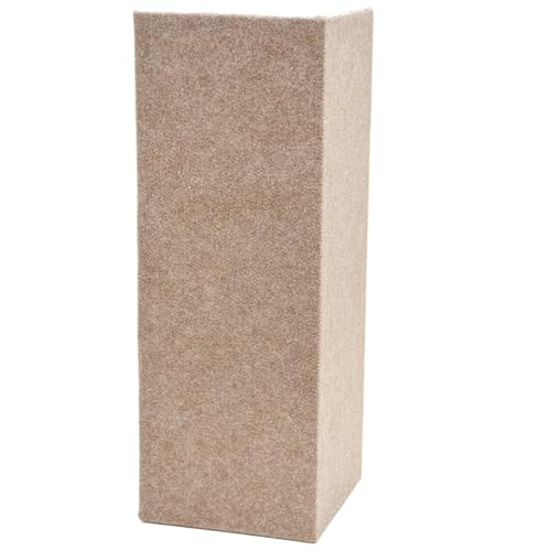 Arranhador Pet Gatos Cama Box e Canto De Sofá Com 2 Peças Montado MDF Premium (Bege)