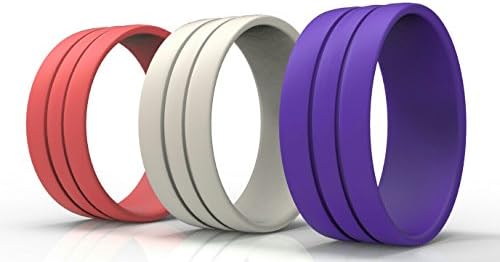 Women's Silicone Wedding Ring - Be Safe, Be Comfortable, Be Committed- Perfect Fit Guarantee on Wedding Bands (Lifestyle Collection, 6 (16.51mm inside diameter))