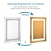 CO-Z Modern LED Bathroom Mirror, Dimmable Rectangle Lighted Touch Wall Mirror with Lights and Dimmer, Wall Mounted Contemporary Light Up Vanity Cosmetic Backlit Bathroom Mirror (24