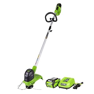 Greenworks 40V 12 in. Front Mount String Trimmer with 2Ah Battery and Charger, 2101602