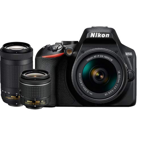 Nikon D3500 24.2MP DSLR Camera with AF-P 18-55mm VR Lens & 70-300mm Dual Zoom Lens Kit 1588 (Renewed) with 16GB Accessory Bundle - Image 3