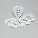 Set of 6 White Guitar Picks with Playful Messages - 1.20mm Thick for Electric, Acoustic, and Bass Guitars