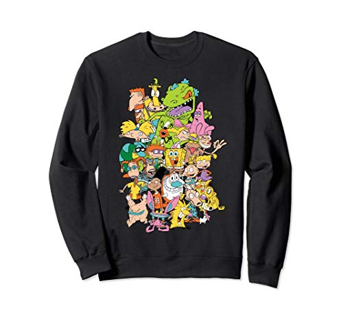 Nickelodeon90's Character Pile Up Sweatshirt SweatshirtOEKO-TEX STANDARD 100