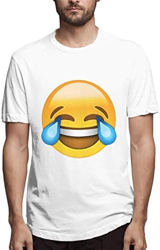 Younnerr Face Tears of Joy Emoji Men's 100% Cotton T-Shirt