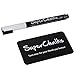 SuperChalks White Liquid Chalk Marker Pen - 3mm Fine Tip - ONLY Suitable for Non Porous Surfaces