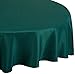 LTC LINENS Round Tablecloth Hunter Green - 120-Inch Round Table Cloth for 60-Inch Round Table - Wrinkle-Resistant Polyester Fabric Cover for Party