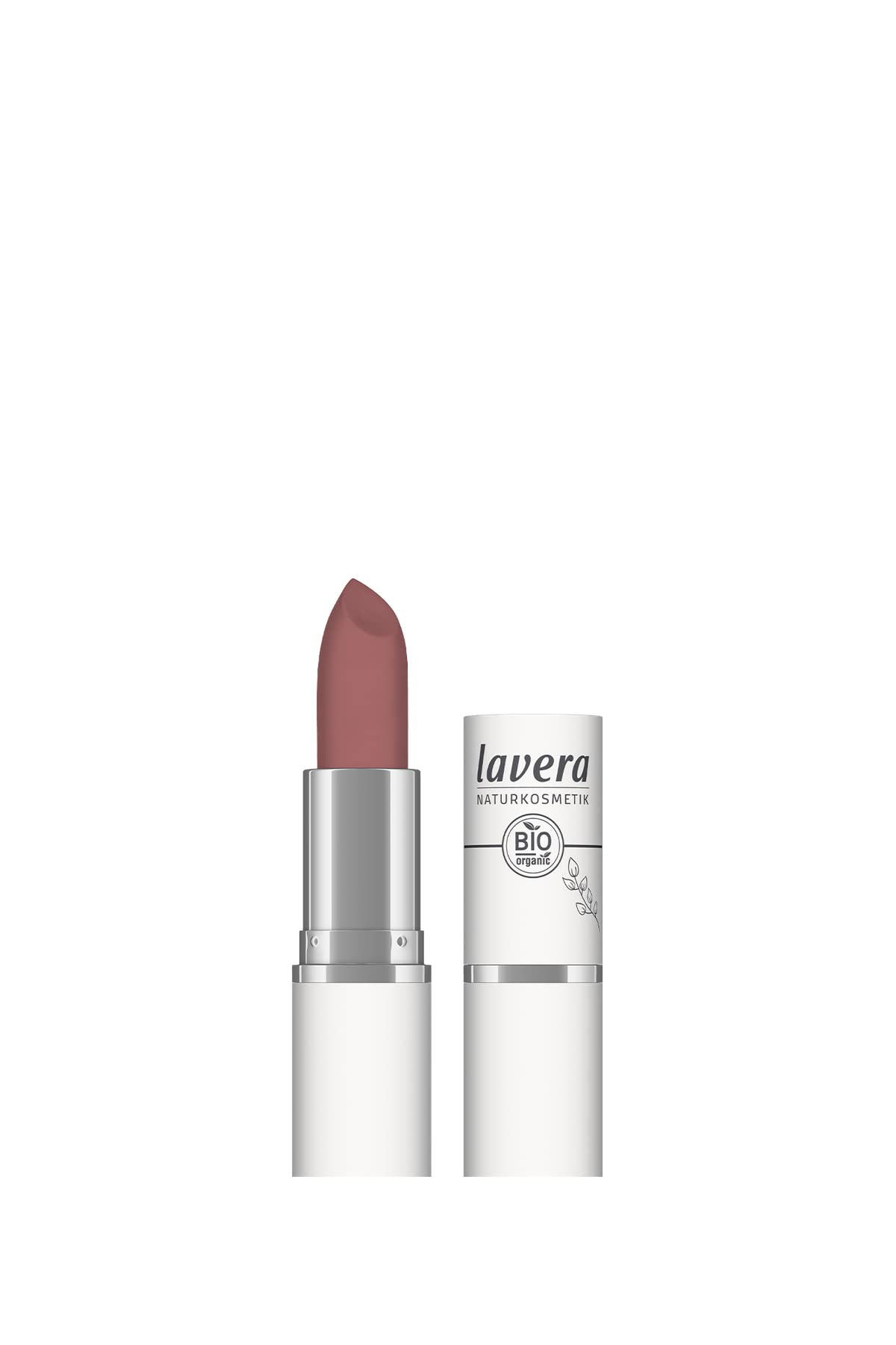 lavera Velvet Matt Lipstick Berry Nude 01 - Organic Flower Butter and Sunflower Oil - Creamy Matte, Gluten-Free - Vegan, Organic (1 x 4.5g)