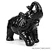 Milltown Merchants trade; Elephant Figurine - Ceramic Elephant - Elephant Decor - Black Ceramic Elephant Statue (Large - 9