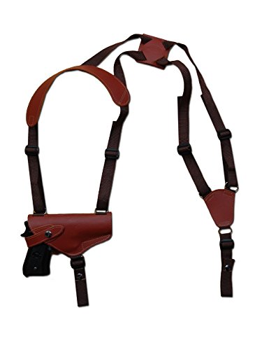 New Barsony Horizontal Burgundy Leather Shoulder Holster for CZ 97 97B 100 left