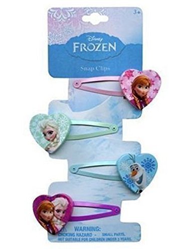 Disney frozen hair clips snap clips barrets set of 4