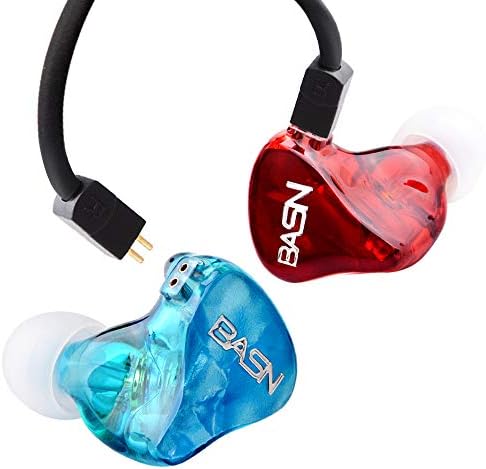 BASN Tempos in Ear Monitor Headphones with Detachable 2 Pin Cable Universal Fit Monitoring Earphone for Stage/Studio/Audiophile