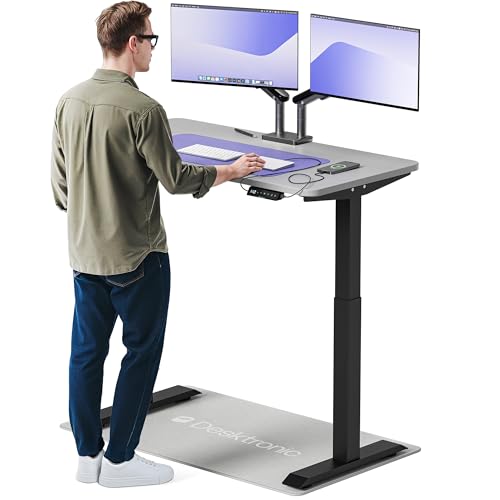 Desktronic Homeone Höhenverstellbarer Schreibtisch 120 × 60 cm – Elektrischer Schreibtisch Mit Zwei Elektrischen Motoren, Touchscreen-Steuerung Und In
