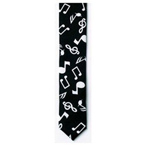 Black and White Music Note Necktie