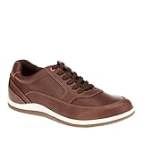 Vionic Mens Branxton Orthotic Lace Up Oxford Sneaker Shoes, Dark Brown, US 12
