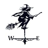 MagiDeal 30-Inch Weathervane with Witch Pattern