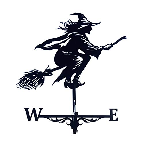 MagiDeal 30-Inch Weathervane with Witch Pattern