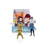 Naruto Shippuden Exclusive Omakase Box featuring Naruto Mininja Gold Figurine, Sasuke Figure, Gaara Plush, Allied Shinobi Forces Headband Sticker, Naruto and Hinata Poster and SD Deidara Keychain