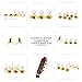 DJ405GK-A2W TENOR Classical Guitar Tuners, Tuning Key Pegs/Machine Heads for Classical or Flamenco Guitar with Gold and Black Finish and Pearl Colored Buttons.