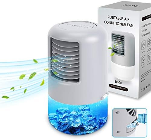 Padiafel 冷風扇 扇風機 卓上 冷風機 冷たい風感じる 風量 ３段階切り替え 7色led タッチデザイン 冷却機能 熱中症と暑さ対策 車中泊 オフィス 個室 野外のテント 寝室 自宅用 静音 日本語説明書