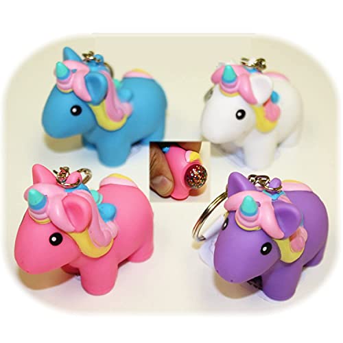 PooPoo Unicorn (Glitter Pooping Unicorns) Keychains Pink, Blue - Main Image