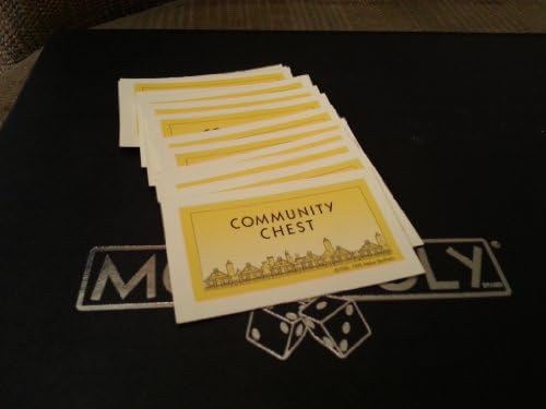 (Read Description Carefully) Monopoly - Deluxe Edition (Replacement Parts Only) Set of 16 Community Chest Cards (Yellow)
