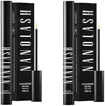 Nanolash Eyelash Conditioner 3 ml (Pack of 2) + Makeup Blender Stick, 12 Pcs