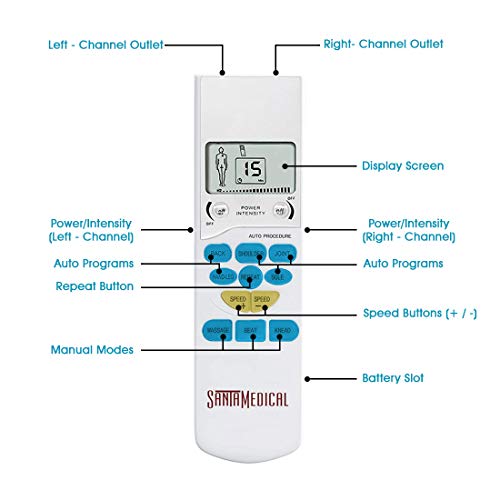 Santamedical Electronic Tens Unit Muscle Stimulator Handheld Pain Relief Pulse Massager Tens Machine