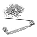 200 Pcs Silver Safety Clasp, Abuff Bar Pin Back Clasp Brooch Pins Findings with 3 Holes for Badge Insignia, Citation Bars, Making Corsage, Name Tags, Toy Pins and Jewelry Making,