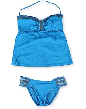 Womens Ruffled Hipster 2 Piece Bandeau