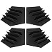 JBER 4 Pack Acoustic Foam Bass Trap Studio Foam 12" X 7" X 7" Soundproof Padding Wall Panels Corner Block Finish for Studios Home and Theater