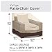 Vailge Patio Chair Covers, Lounge Deep Seat Cover, Heavy Duty and Waterproof Outdoor Lawn Patio Furniture Covers (4 Pack - Large, Beige & Brown)