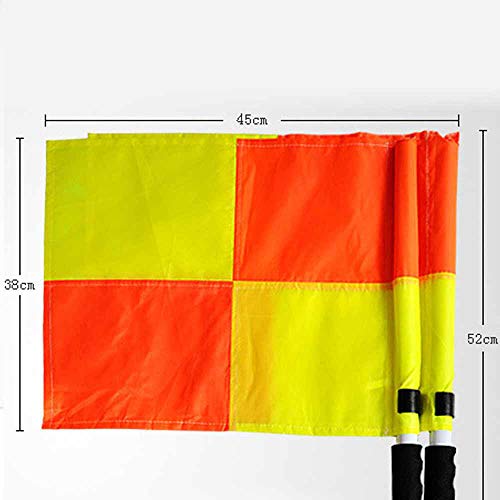 Renxinu Linesman Flags,Football Soccer Linesman Flags Rugby Hockey Train Referee Flag Equipment Waterproof Pack of 2