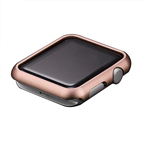 Apple Watch Serie 3 Case, Toeoe 42MM Lightweight Metal Bumper Aluminum Alloy Hard Protective Case for Apple Watch Seires 3/2/1 42MM Rose Gold