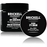 Brickell Men's Ultimate Anti-Aging Routine, Anti-Wrinkle, Night Face Cream and Eye Cream to Reduce Puffiness, Wrinkles, Dark Circles, Under Eye Bags, Natural and Organic, Unscented