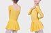 Baby Girls Yellow Leotard Ballet Dance Dress Long Sleeve Costume Breathable Stretchable Skirt XXL