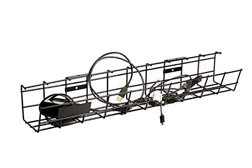 Under Desk Cable Management Tray Cable Organizer for Wire Management. Metal Wire Cable Tray for Office and Home Computer Cable Management & Cord Organizer Desk, Under Desk Storage