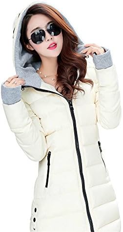 ANAFESTA Long Jacket Women Winter Hooded Cotton Outwear Light Coat With Zipper Pocket